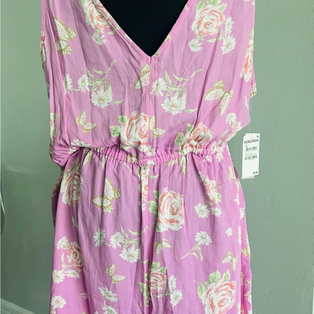 BP 1X Purple Floral Romper New With Tags